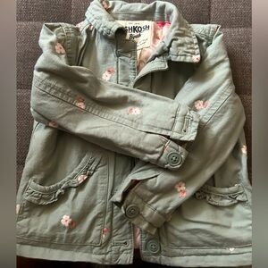 OshKosh B'gosh Kids Green Jacket with Pink Accents
